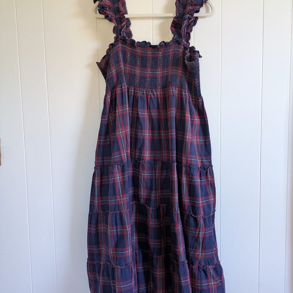Hill House Navy and Red Plaid Dress